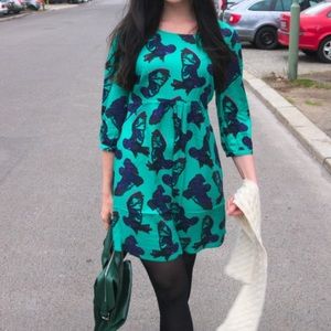 Boden Abstract Owl tunic dress 12R